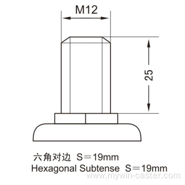 Stainless 4 Inch 110Kg Threaded Brake TPA Caster